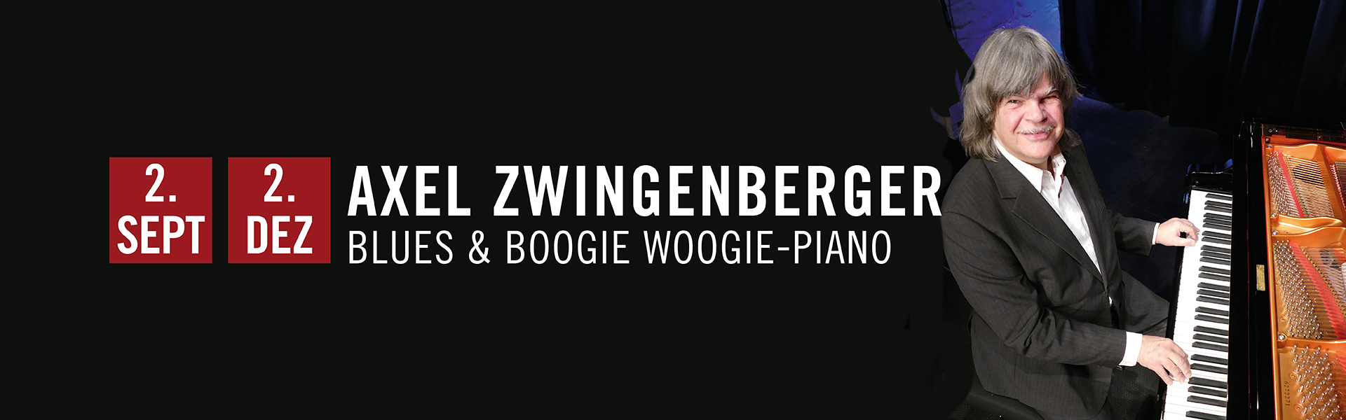 02.09.2026 20.00 Axel Zwingenberger - Blues & Boogie Woogie-Piano